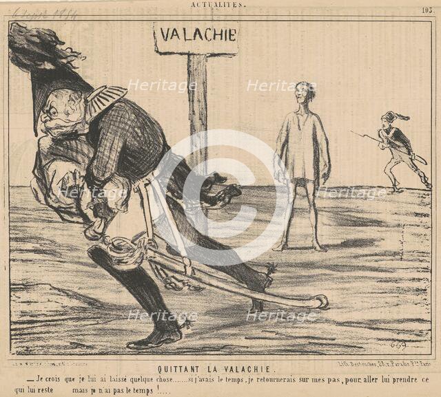 Quittant le Valachie, 19th century. Creator: Honore Daumier.