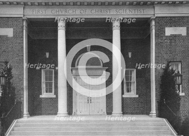 Detail of entrance loggia, First Church of Christ, Scientist, Meriden, Connecticut, 1922. Artist: Unknown.