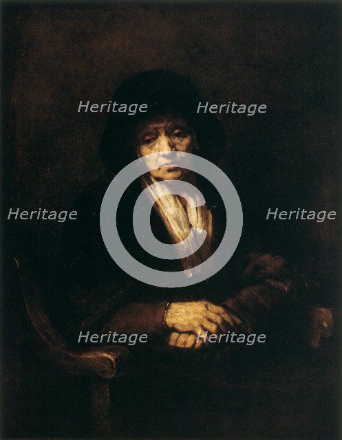 'Portrait of an Old Woman', 1654. Artist: Rembrandt Harmensz van Rijn    
