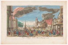 View of the intake and looting of Bergen op Zoom by the French in 1747, 1747-1799. Creator: Anon.