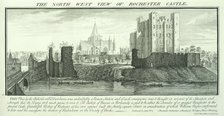 'The North West View of Rochester Castle', Kent, 1735. Creators: Samuel Buck, Nathaniel Buck.