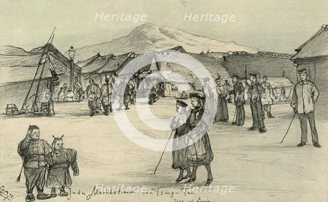 Market place, Tsingtao, China, 1898. Creator: Christian Wilhelm Allers.