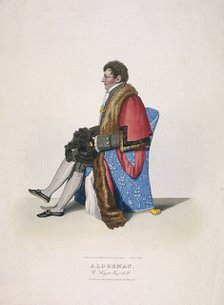 Alderman Sir William Heygate, seated and in civic costume showing robe and hat, 1825. Artist: Thomas Lord Busby