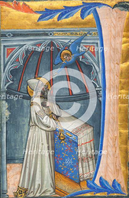 The Annunciation to Zacharias, c. 1400. Creator: Unknown.