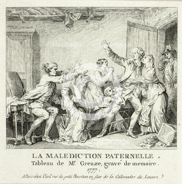 Paternal Curse, 1777-78. Creator: Jean-Michel Moreau.