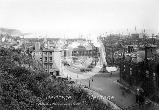 Folkestone Harbour, Folkestone, Kent, 1890-1910. Artist: Unknown