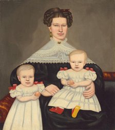 Mrs. Paul Smith Palmer and Her Twins, 1835/1838. Creator: Erastus Salisbury Field.