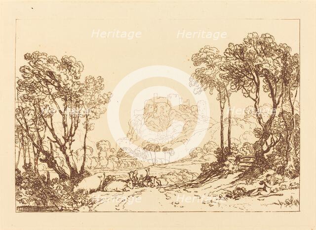 The Castle Above the Meadows, published 1808. Creator: JMW Turner.