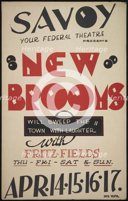 New Brooms, San Diego, 1938. Creator: Unknown.