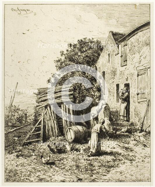 A Rustic Dwelling, c. 1865. Creator: Charles Emile Jacque.