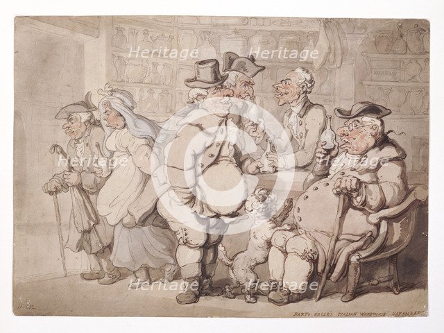 'Barto Valle's Italian Warehouse-Haymarket', City of Westmisnter, London, before 1827.  Artist: Thomas Rowlandson