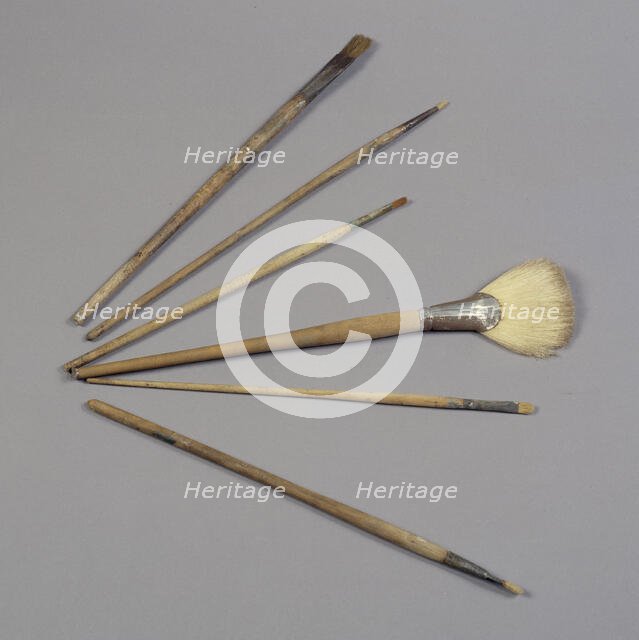Brushes of different sizes, before 1932. Creator: Unknown.