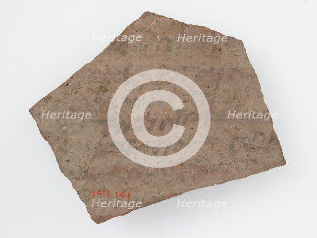 Ostrakon with a Letter from Christodorus (?) to Psan, Coptic, 600. Creator: Unknown.