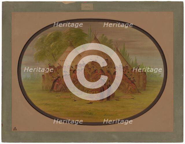 Pipe Dance - Assinneboine, 1861/1869. Creator: George Catlin.