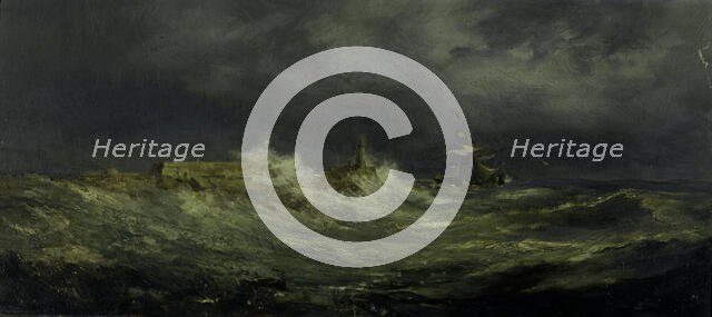 Porthcawl in a Storm, 1900. Creator: Richard Short.