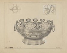 Silver Monteith Bowl, 1935/1942. Creator: Edgar L. Pearce.