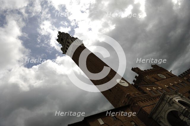 Torre del Mangia, Piazza del Campo, Siena, Italy, 2013.  Creator: LTL.