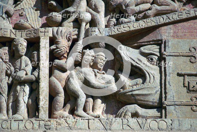 Detail from the west front of Conques Abbey, 11th century. Artist: Unknown