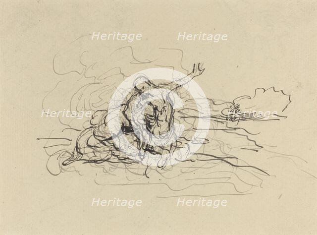 Centaur Carrying Off a Woman. Creator: Honore Daumier.