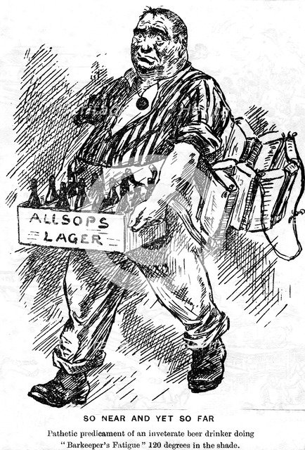 Cartoon from the ship board paper The Comet, troopship 'RMS Caronia', 1916-1917. Artist: Unknown