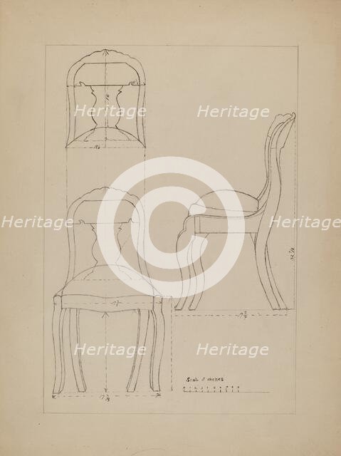 Chair, 1935/1942. Creator: Unknown.