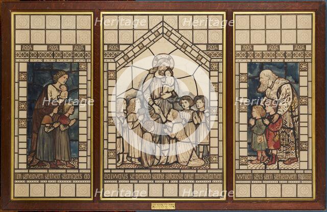 Christ Blessing Children, 1862. Creator: Sir Edward Coley Burne-Jones.