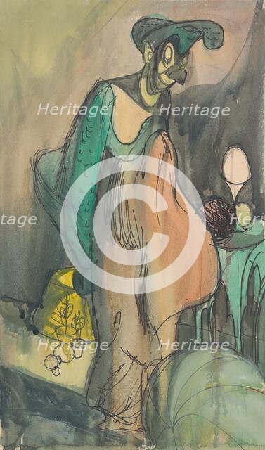 Woman with a bird's face, 1940-1944. Creator: Ján Novák.