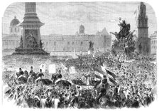 Garibaldi's visit to London: arrival at Charing-Cross, 1864. Creator: Unknown.