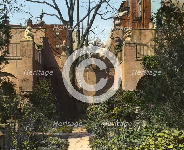 Turtle Bay Gardens, 227-247 East 48 Street and 228-246 East 49th Street, New York, New York, 1920. Creator: Frances Benjamin Johnston.