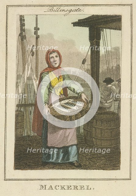 'Mackerel ', Cries of London, 1804. Artist: Anon