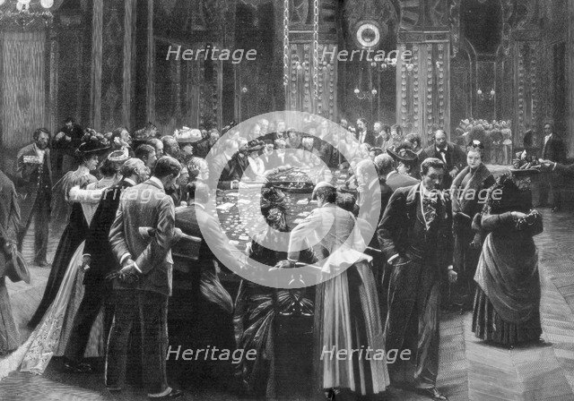 'Rien ne va plus', the gambling rooms at Monte Carlo, Monaco, 1890. Artist: Unknown