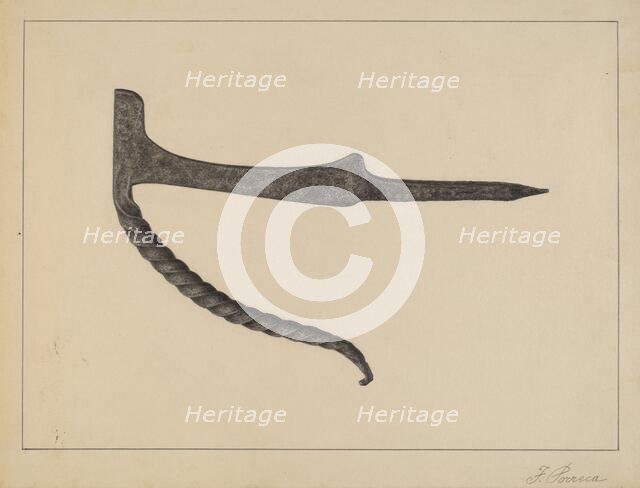 Foot Scraper, c. 1937. Creator: Filippo Porreca.