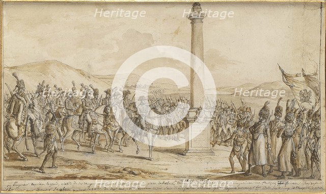 Napoleon before the Rossbach column, 1806.