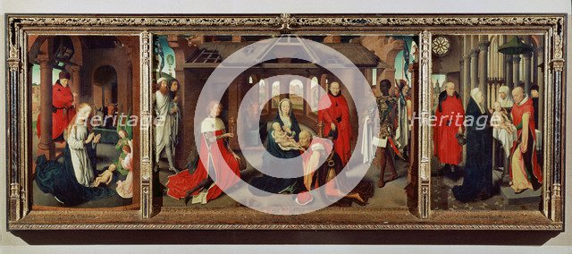  'The Adoration of the Magi', triptych by Hans Memling, preserved in the Prado Museum.