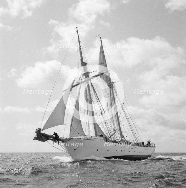 'Gladan', Swedish Navy training ship, 1958. Artist: Unknown