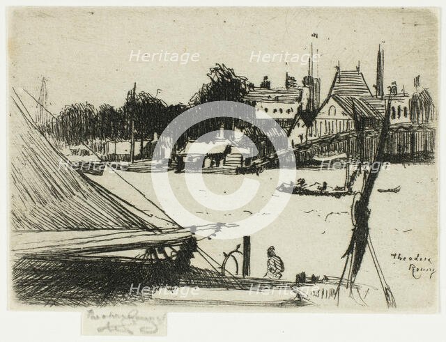 Battersea from Chelsea, 1888-89. Creator: Theodore Roussel.