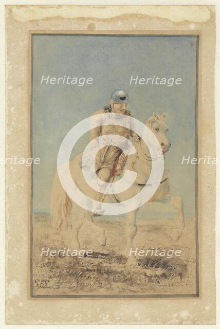 Knight on a horse, 1843-1909. Creator: Ferdinand Ernst Lintz.
