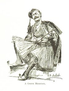 A Greek Musician, 1890.  Creator: F. D. Millet.