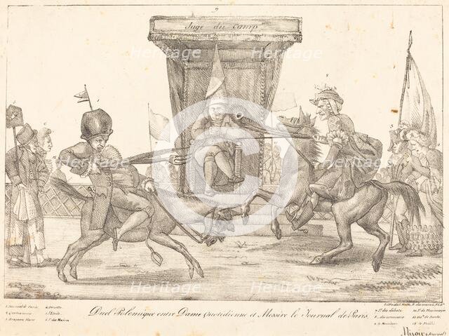 Duel Polemique, 1821. Creator: Eugene Delacroix.