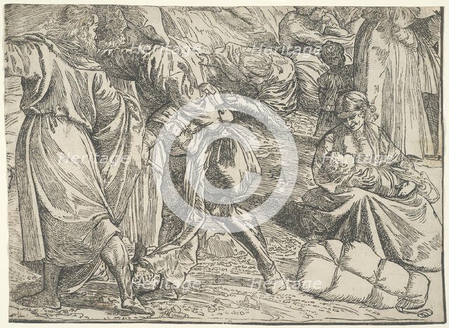 The Submersion of Pharaoh's Army in the Red Sea, c. 1515, printed 1549. Creator: Unknown.