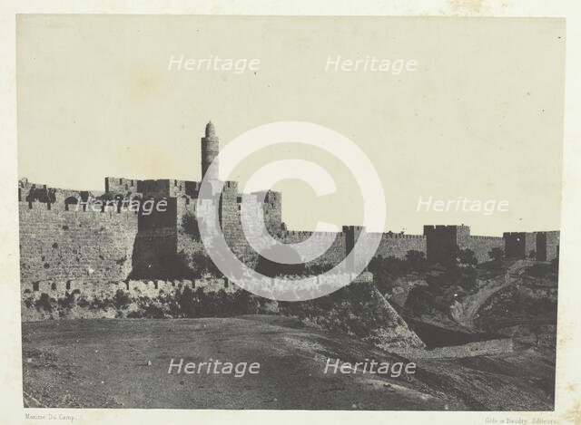 Jérusalem, Partie Occidentale Des Murailles; Palestine, 1849/51, printed 1852. Creator: Maxime du Camp.