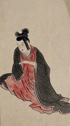 A Japanese woman seated, between 1800 and 1899. Creator: Unknown.