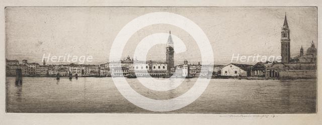 St. Mark's Basin, Venice, 1910. Creator: Mortimer Menpes (British, 1860-1938).