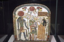 Stele with Ra as Hawk, Sun symbol and Eyes, on Stele of Lady Taperet, c850BC-690 BC. Artist: Unknown.