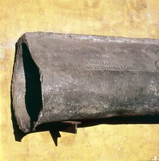 Roman Lead Water-Pipe with inscription, c2nd century. Artist: Unknown.