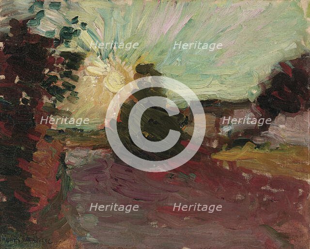 Coucher de soleil en Corse, 1898. Creator: Matisse, Henri (1869-1954).