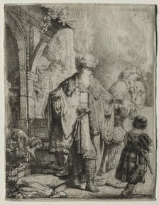 Abraham Casting out Hagar and Ishmael, 1637. Creator: Rembrandt van Rijn (Dutch, 1606-1669).
