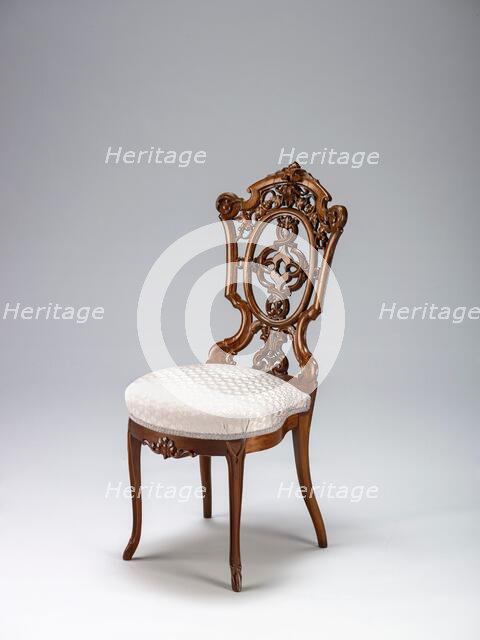 Side chair, about 1850-1860. Creator: Unknown.
