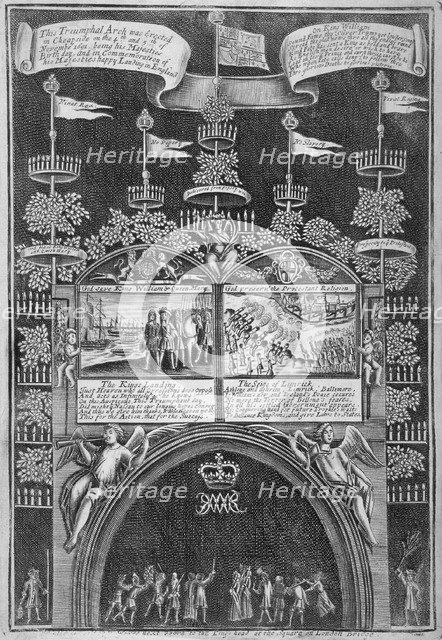 Triumphal arch on Cheapside, City of London, 1692. Artist: Anon