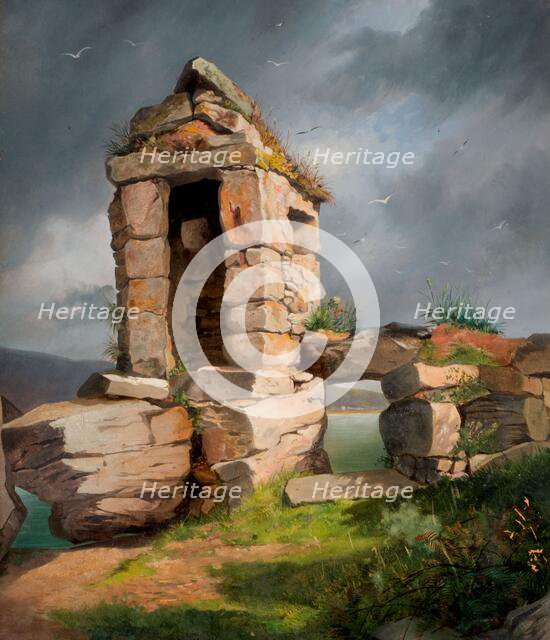 Ruins, St Michael's Mount, Cornwall, 1858. Creator: Benjamin Johnson.